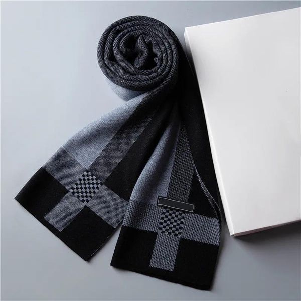 designer scarf knitting high-grade men's wool warm scarfs mens birthday gift versatile autumn plaid bib winter nice, Blue;gray
designer scarf knitting high-grade men's wool warm scarfs mens birthday gift versatile autumn plaid bib winter nice, Blue;gray