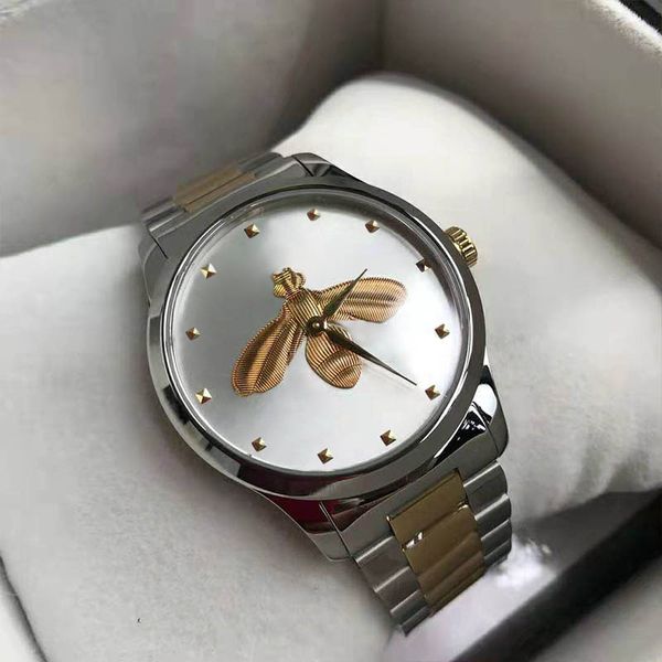 montre de luxe wristwatches snake bee couple watch 38mm 28mm silver case mens women watches quartz clock fashion wrist watch, Slivery;brown
montre de luxe wristwatches snake bee couple watch 38mm 28mm silver case mens women watches quartz clock fashion wrist watch, Slivery;brown