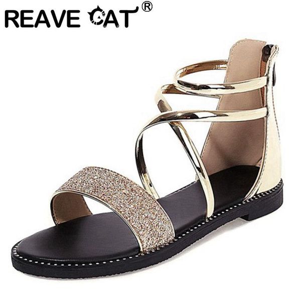 reave cat new 2021 women sandals open toe flat lace-up bling non-slip stylish classic big size 43 casual summer silver a3855, Black
reave cat new 2021 women sandals open toe flat lace-up bling non-slip stylish classic big size 43 casual summer silver a3855, Black