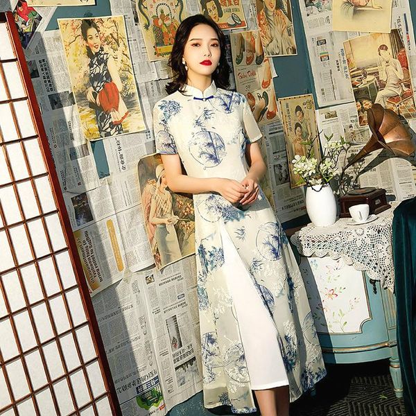 ethnic clothing sheng coco snowflake embroidered cheongsam dresses long modified organza aodai qipao modern oriental style 4xl women qi pao, Red
ethnic clothing sheng coco snowflake embroidered cheongsam dresses long modified organza aodai qipao modern oriental style 4xl women qi pao, Red