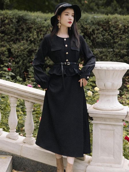 casual dresses 2021 fashion women's clothing vintage solid full for women dress, Black;gray
casual dresses 2021 fashion women's clothing vintage solid full for women dress, Black;gray
