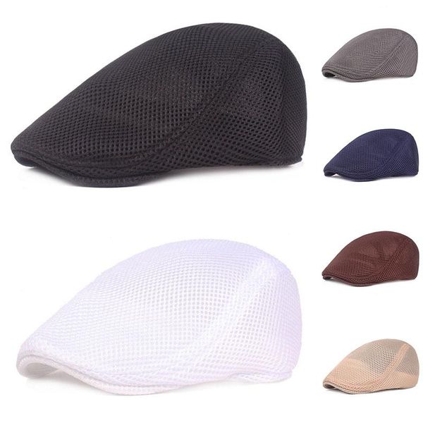 cotton beret hat men white casual mesh flat cap male solid breathable adjustable classic summer duckbill caps fashion, Blue;gray
cotton beret hat men white casual mesh flat cap male solid breathable adjustable classic summer duckbill caps fashion, Blue;gray