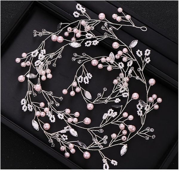 trendy pink pearl crystal headdress handmade hair bridal wedding long hair with prom princess hair accessories brid jllbtq, Silver
trendy pink pearl crystal headdress handmade hair bridal wedding long hair with prom princess hair accessories brid jllbtq, Silver