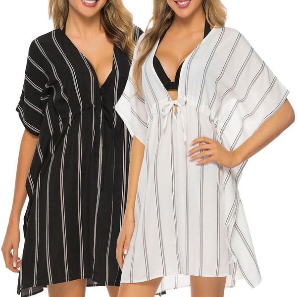 women's swimwear beach cover up women stripe ups lace dress tunic bathing suit pareo de plage beachwear, White;black
women's swimwear beach cover up women stripe ups lace dress tunic bathing suit pareo de plage beachwear, White;black