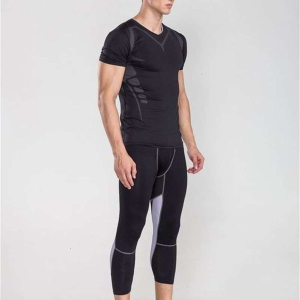 tracksuits sleeve men's short capris pro basketball gym set moisture wicking running training sportswear for men, Gray
tracksuits sleeve men's short capris pro basketball gym set moisture wicking running training sportswear for men, Gray
