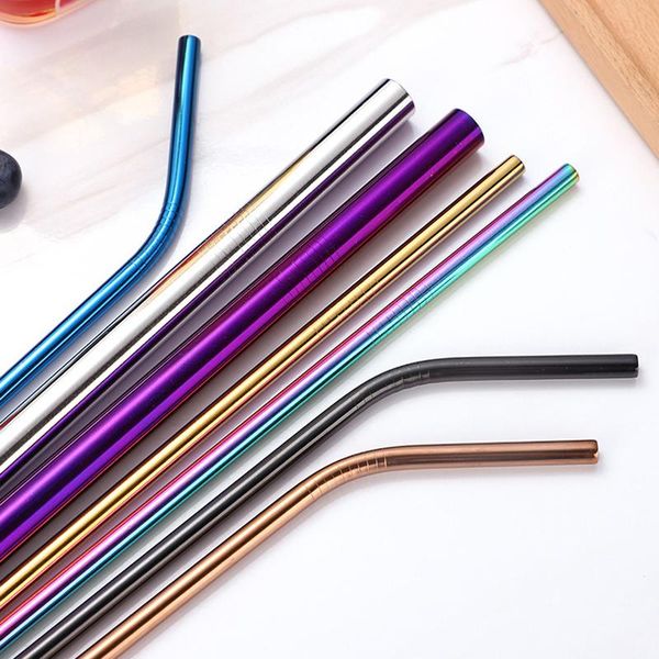 drinking straws metal reusable set 304 stainless steel straight bent straw with case cleaning brush party bar accessory
drinking straws metal reusable set 304 stainless steel straight bent straw with case cleaning brush party bar accessory