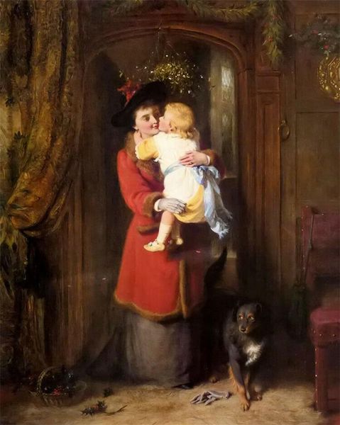 george bernard oneill - a christmas kiss young mother with baby dog handcrafts /hd print oil painting on canvas wall art pictures , f2102026
george bernard oneill - a christmas kiss young mother with baby dog handcrafts /hd print oil painting on canvas wall art pictures , f2102026