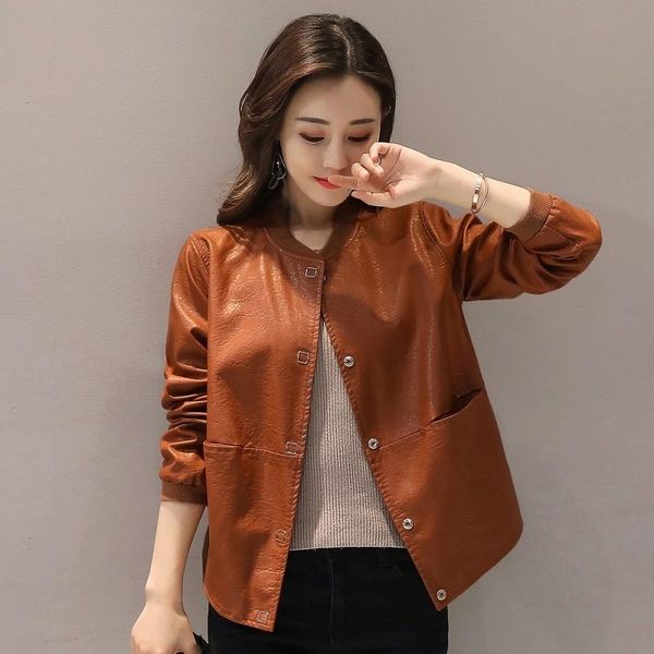 women's leather & faux women jacket 2021 spring autumn retro coat female short large size loose pu jackets, Black
women's leather & faux women jacket 2021 spring autumn retro coat female short large size loose pu jackets, Black