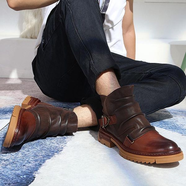 dress shoes restoring ancient ways in autumn/winter 2021 style side zipper leather boots man short tube tooling, Black
dress shoes restoring ancient ways in autumn/winter 2021 style side zipper leather boots man short tube tooling, Black
