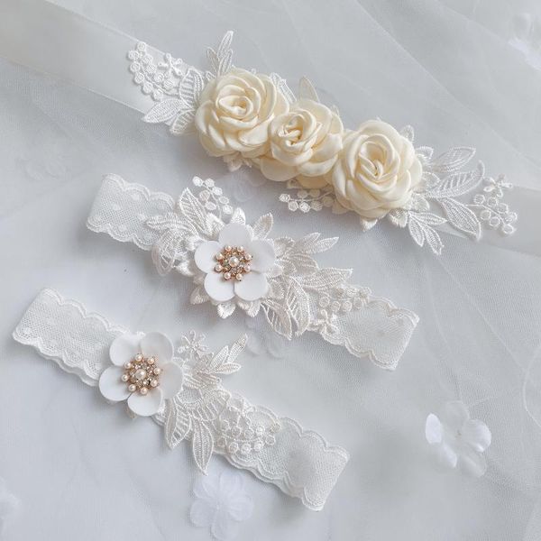 wedding sashes 2pcs floral garter white flower embroidery bride thigh ring women/female bridal lace leg loop garters
wedding sashes 2pcs floral garter white flower embroidery bride thigh ring women/female bridal lace leg loop garters