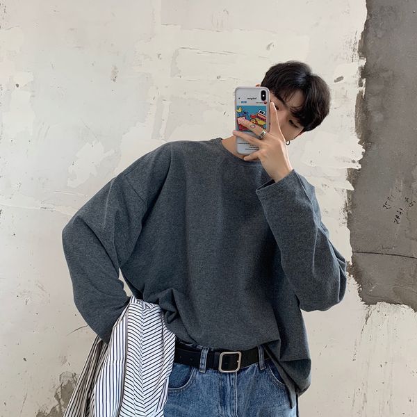 2021 new autumn men's long sleeve casual loose coats solid color pullover cotton clothes sweatshirt round neck homme hoodies m-xl rhoo, Black
2021 new autumn men's long sleeve casual loose coats solid color pullover cotton clothes sweatshirt round neck homme hoodies m-xl rhoo, Black