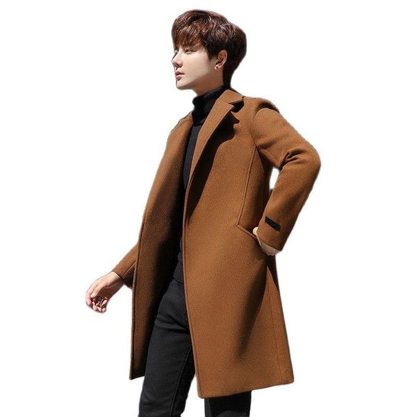 men's wool & blends fashion men coat windbreaker 2021 autumn and winter japanese style woolen overcoat mens, Black
men's wool & blends fashion men coat windbreaker 2021 autumn and winter japanese style woolen overcoat mens, Black