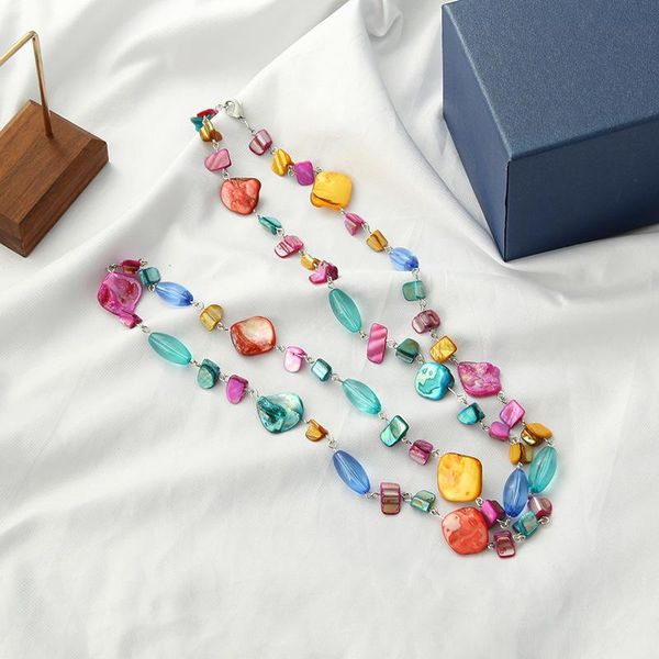 chokers 2021 korea shell crystal beaded long color necklace for women girls clothing accessories initial charms, Golden;silver
chokers 2021 korea shell crystal beaded long color necklace for women girls clothing accessories initial charms, Golden;silver