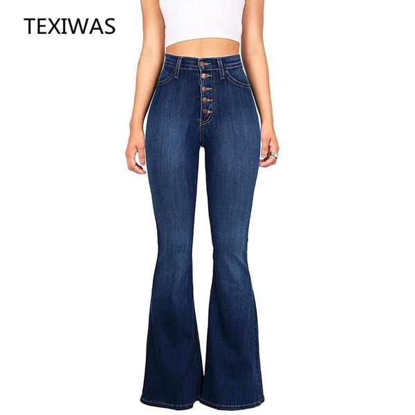 women's jeans texiwas fashion loose pants women high waist button flared denim autumn casual wide leg streetwear, Blue
women's jeans texiwas fashion loose pants women high waist button flared denim autumn casual wide leg streetwear, Blue