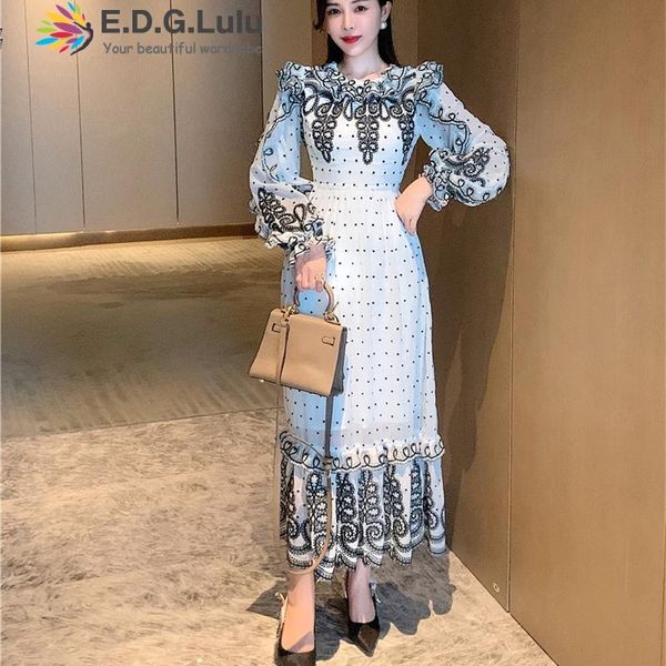 casual dresses edglulu o-neck puff sleeve long dress women high waist polka dot patchwork embroidery print ruffle female fashion 1116, Black;gray
casual dresses edglulu o-neck puff sleeve long dress women high waist polka dot patchwork embroidery print ruffle female fashion 1116, Black;gray