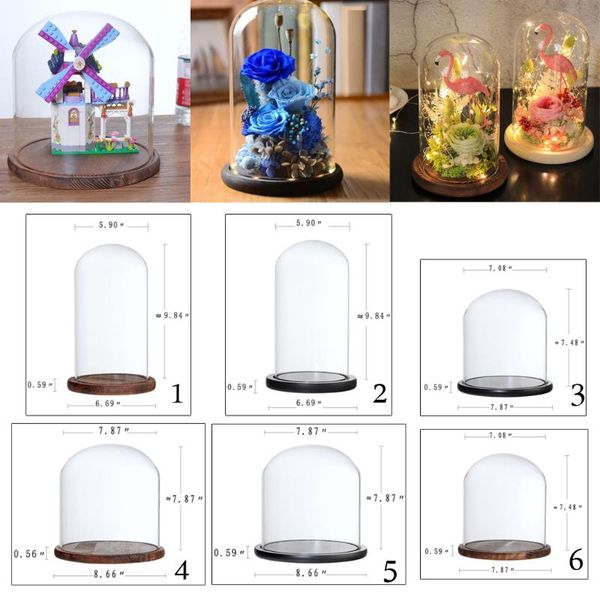 vases clear glass display cloche bell flower jar dome immortal preservation vase succulents terrarium container with wooden base
vases clear glass display cloche bell flower jar dome immortal preservation vase succulents terrarium container with wooden base