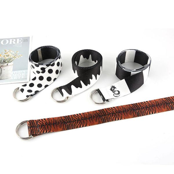 belts cow pattern canvas for women men double rings buckle waist belt jeans pants female waistband strap, Black;brown
belts cow pattern canvas for women men double rings buckle waist belt jeans pants female waistband strap, Black;brown