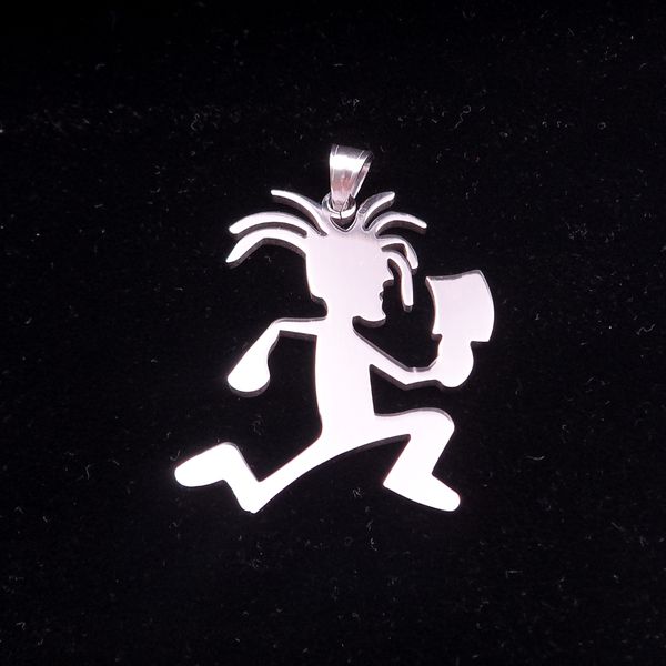 dreadlock hatchetman juggalo pendant for mens stainless steel icp necklace 30', Silver
dreadlock hatchetman juggalo pendant for mens stainless steel icp necklace 30', Silver
