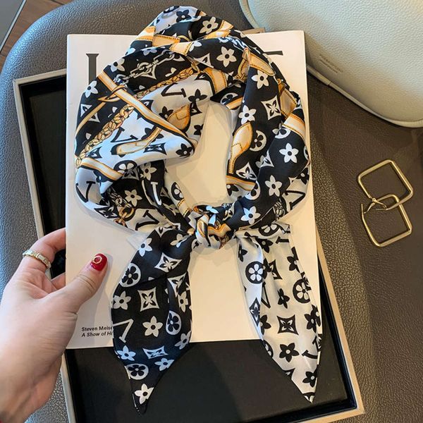 scarf letter long silk printing versatile hair band decoration women's small temperament streamer, Blue;gray
scarf letter long silk printing versatile hair band decoration women's small temperament streamer, Blue;gray