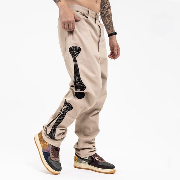 men's pants solid color zipper pocket overalls for men high street fashion slacks casual wide leg, Black
men's pants solid color zipper pocket overalls for men high street fashion slacks casual wide leg, Black