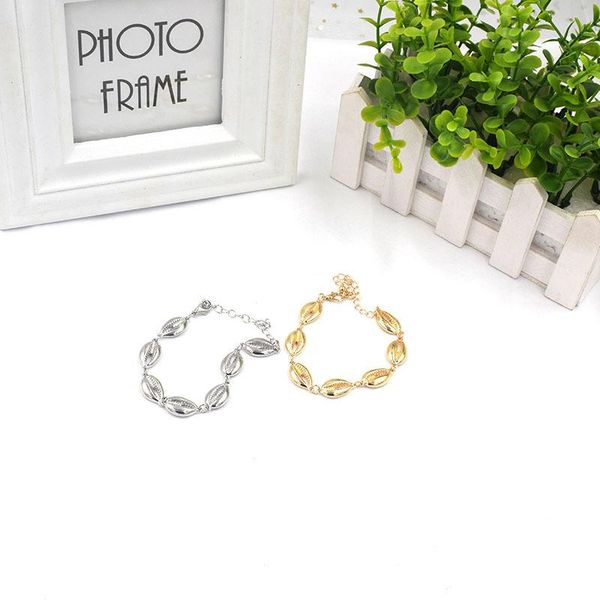 link, chain wtltc gold sliver color metal sea shell bracelets for women bohemia cowrie bracelet handmade chains bangles adjustable bijoux, Black
link, chain wtltc gold sliver color metal sea shell bracelets for women bohemia cowrie bracelet handmade chains bangles adjustable bijoux, Black