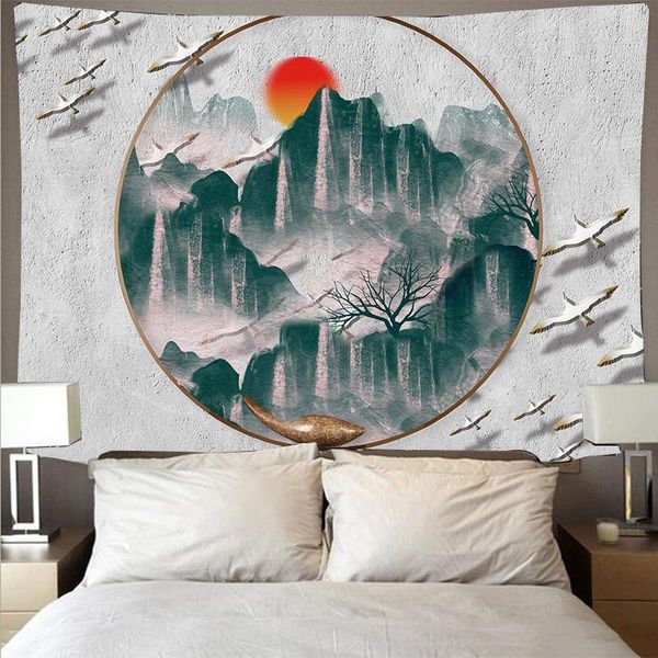 tapestries sunrise tapestry tenture murale tissus chinese style wall art tapis mural mountain landscape
tapestries sunrise tapestry tenture murale tissus chinese style wall art tapis mural mountain landscape