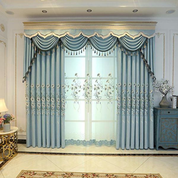 curtain & drapes european style embossed embroidered curtains chenille linen for living room bedroom study modern minimalist tulle custom
curtain & drapes european style embossed embroidered curtains chenille linen for living room bedroom study modern minimalist tulle custom