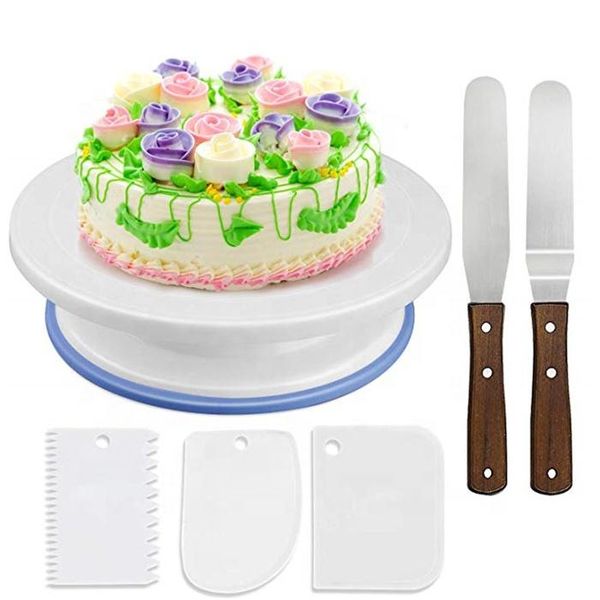 baking & pastry tools 6 pcs cake stand set 11 inch rotating turntable for decorating spinner gift supplies
baking & pastry tools 6 pcs cake stand set 11 inch rotating turntable for decorating spinner gift supplies