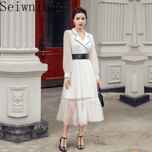 casual dresses 2021 fall temperament office lady long sleeve notched neck suit women elegant mesh patchwork midi dress vestido de festa, Black;gray
casual dresses 2021 fall temperament office lady long sleeve notched neck suit women elegant mesh patchwork midi dress vestido de festa, Black;gray