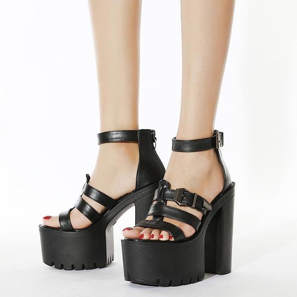 sandals ankle strap summer fashion women open toe platform shoes high thick heels female black unique party
sandals ankle strap summer fashion women open toe platform shoes high thick heels female black unique party
