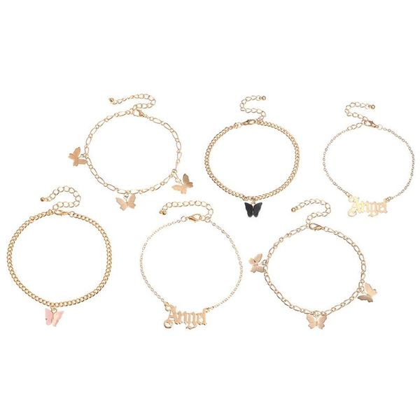 anklets european and american summer outdoor multi-layer letter foot ornament butterfly anklet ladies fashion jewelry, Red;blue
anklets european and american summer outdoor multi-layer letter foot ornament butterfly anklet ladies fashion jewelry, Red;blue
