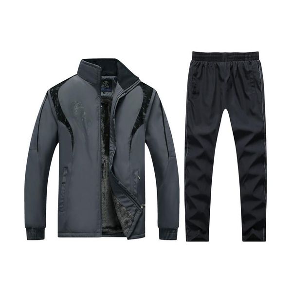 men's tracksuits sets autumn winter suit 2piece jacket+pants plus velvet male sportswear clothing warm tracksuit zip pocket size 5xl, Gray
men's tracksuits sets autumn winter suit 2piece jacket+pants plus velvet male sportswear clothing warm tracksuit zip pocket size 5xl, Gray