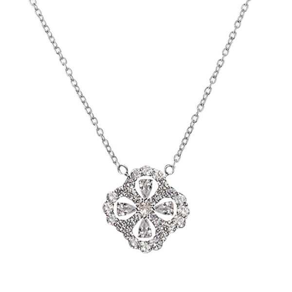 1 pc hollow zircon flower pendant necklace water-drop zircon clavicle chain necklace women bridal wedding jewelry gift dropship, Silver
1 pc hollow zircon flower pendant necklace water-drop zircon clavicle chain necklace women bridal wedding jewelry gift dropship, Silver