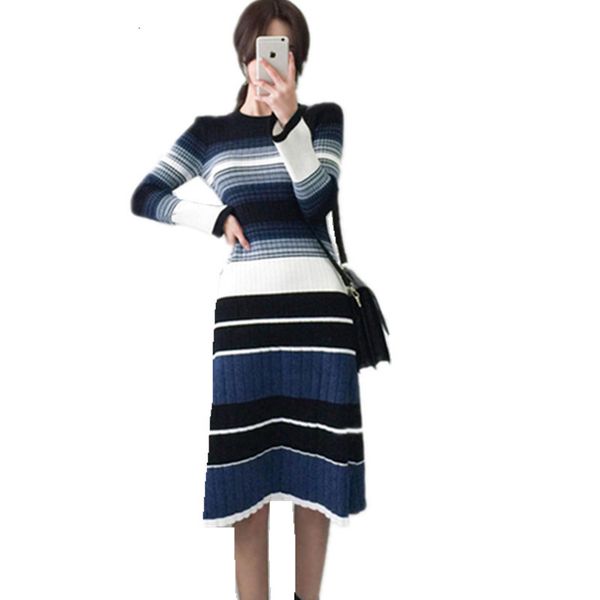 2021 new spring multi striped pencil dress women knitted stretch elastic dresses vintage ol bodycon vestidos vbcx, Black;gray
2021 new spring multi striped pencil dress women knitted stretch elastic dresses vintage ol bodycon vestidos vbcx, Black;gray