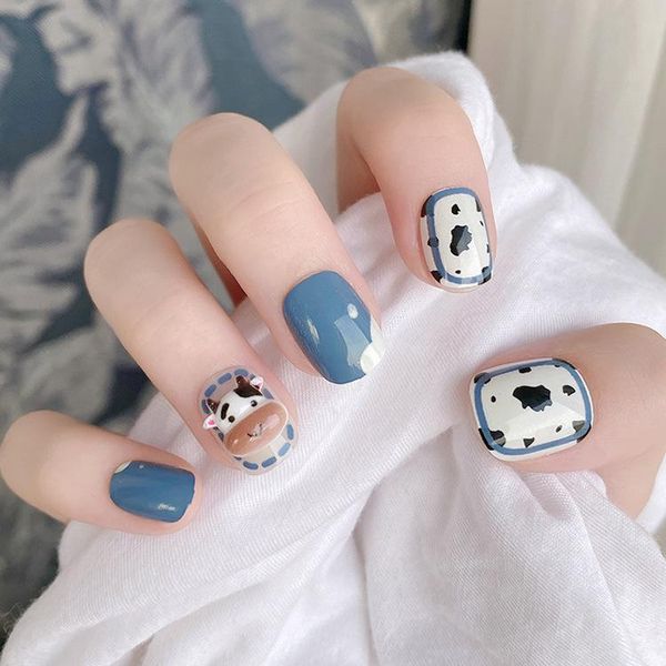 false nails 24pcs 3d little cow nail patch blue glue type removable short paragraph fashion manicure save time tn, Red;gold
false nails 24pcs 3d little cow nail patch blue glue type removable short paragraph fashion manicure save time tn, Red;gold