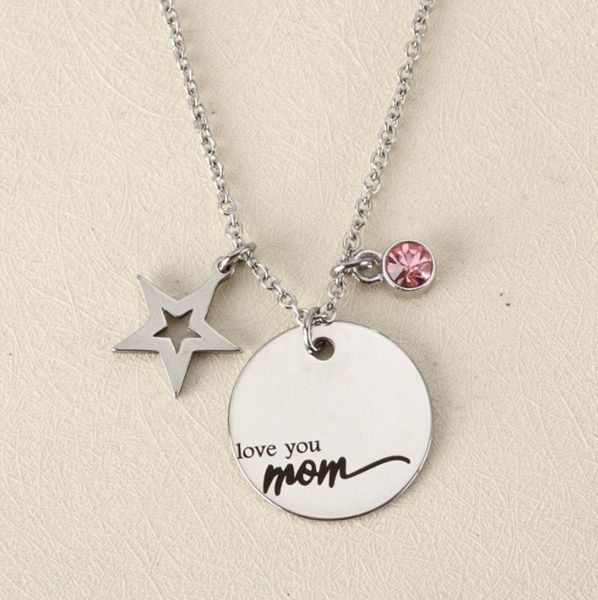 pendant necklaces european and american letters necklace jewelry love you mom crystal stainless steel optional, Silver
pendant necklaces european and american letters necklace jewelry love you mom crystal stainless steel optional, Silver