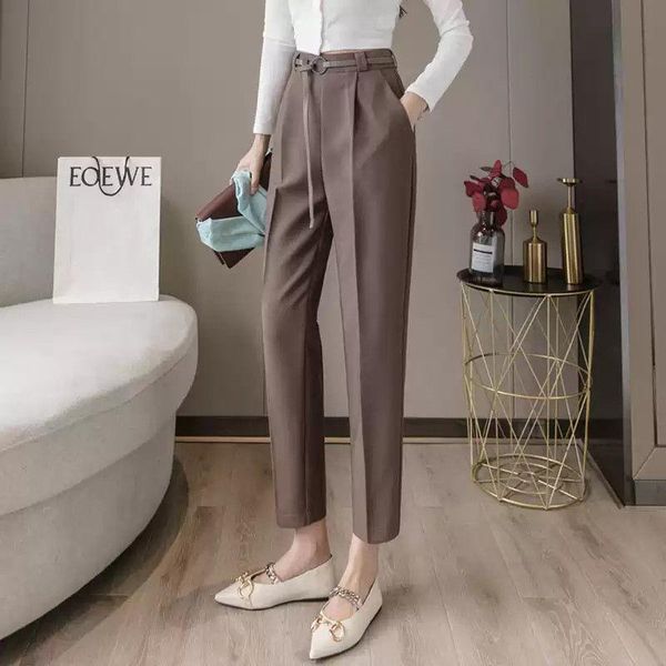 women's pants & capris 2021 springa utumn women vintage high waist pant female casual loose slim sashes suit trouser lady solid pockets, Black;white
women's pants & capris 2021 springa utumn women vintage high waist pant female casual loose slim sashes suit trouser lady solid pockets, Black;white
