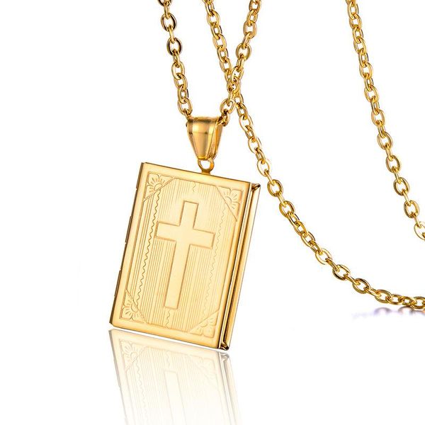 pendant necklaces hip hop rock stainless steel can open bible book for men jewelry drop, Silver
pendant necklaces hip hop rock stainless steel can open bible book for men jewelry drop, Silver