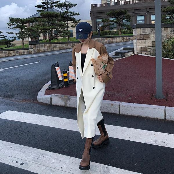women's trench coats arrival vintage autumn coat women long double-breasted overcoats s234., Tan;black
women's trench coats arrival vintage autumn coat women long double-breasted overcoats s234., Tan;black