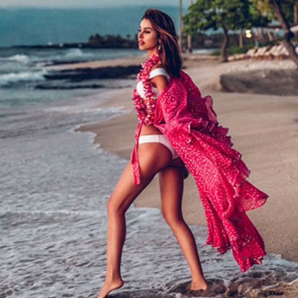 red oversize chiffon bikini cover up beach cover-up for women pareo beach tunic bathing suit cover ups summer long beach dress 210604, White;black
red oversize chiffon bikini cover up beach cover-up for women pareo beach tunic bathing suit cover ups summer long beach dress 210604, White;black