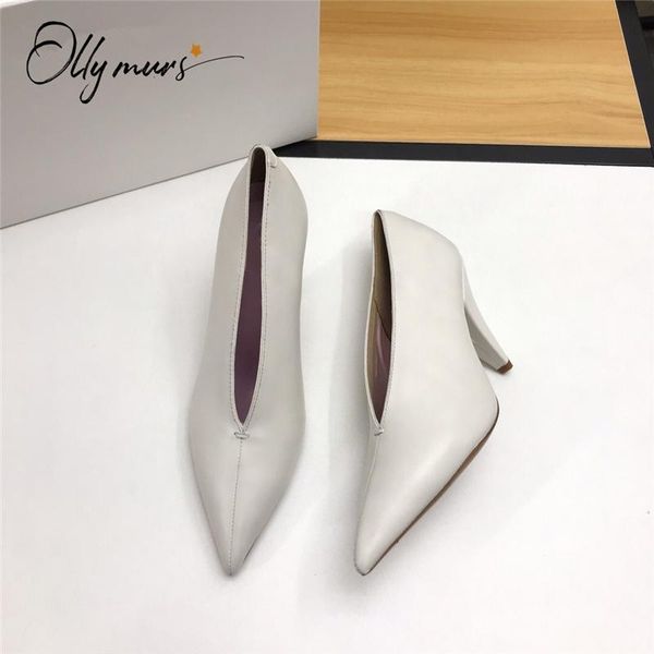 dress shoes ollymurs spring summer genuine leather pumps women pointed toe slip on chunky high heel ladies party woman, Black
dress shoes ollymurs spring summer genuine leather pumps women pointed toe slip on chunky high heel ladies party woman, Black