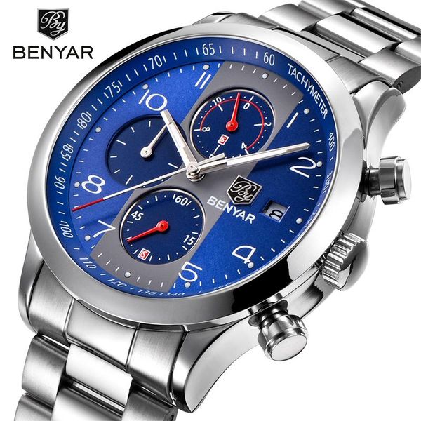 wristwatches benyar mens watches fashion chronograph sport stainless steel strap brand blue quartz watch clock relogio masculino reloj hombr, Slivery;brown
wristwatches benyar mens watches fashion chronograph sport stainless steel strap brand blue quartz watch clock relogio masculino reloj hombr, Slivery;brown