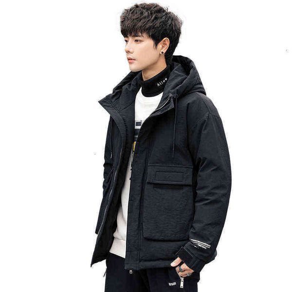 2021 winter fashion brand tooling short down et male handsome young college students thickened, Black
2021 winter fashion brand tooling short down et male handsome young college students thickened, Black