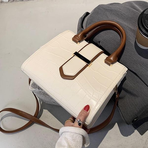 shoulder bags stone pattern contrast color tote bag 2021 high-quality pu leather women's designer handbag travel messenger
shoulder bags stone pattern contrast color tote bag 2021 high-quality pu leather women's designer handbag travel messenger