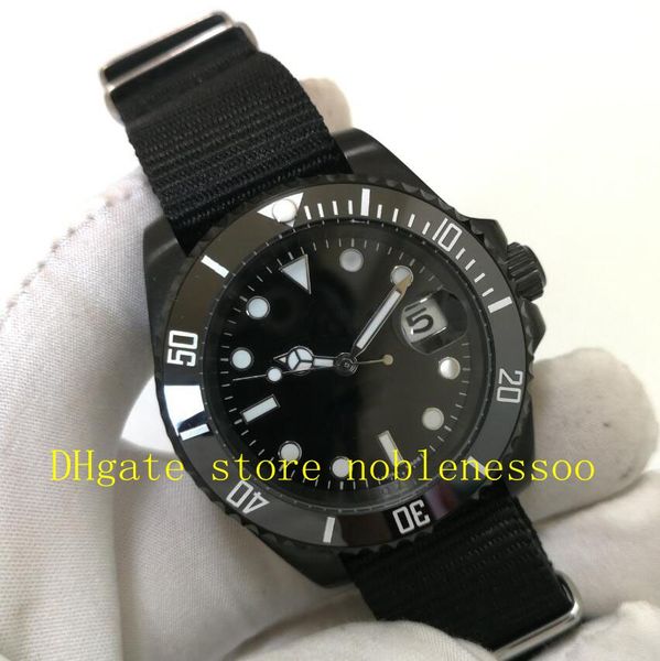 2 style men's 40mm ceramic bezel 116610ln black dial nylon strap steel pvd/dlc coated automatic mens watch sport 116610 men's watc, Slivery;brown
2 style men's 40mm ceramic bezel 116610ln black dial nylon strap steel pvd/dlc coated automatic mens watch sport 116610 men's watc, Slivery;brown