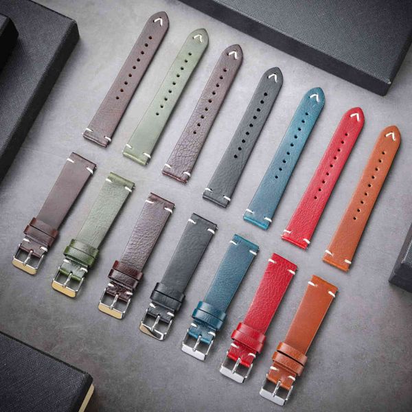 new oil wax leather watch strap 18mm 20mm 22mm vintage watch band black blue brown available handmade watchband accessories h1123, Black;brown
new oil wax leather watch strap 18mm 20mm 22mm vintage watch band black blue brown available handmade watchband accessories h1123, Black;brown