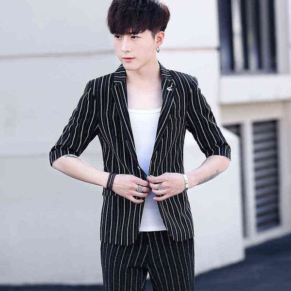 luxury suits blaze summer men's slim hsome small korean fashion youth two-piece suit and trousers, Black
luxury suits blaze summer men's slim hsome small korean fashion youth two-piece suit and trousers, Black