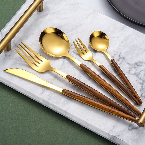 20/30pcs wooden tableware for kitchen cutlery set stainless steel dinnerware sets glossy wood western food knife fork teaspoon
20/30pcs wooden tableware for kitchen cutlery set stainless steel dinnerware sets glossy wood western food knife fork teaspoon