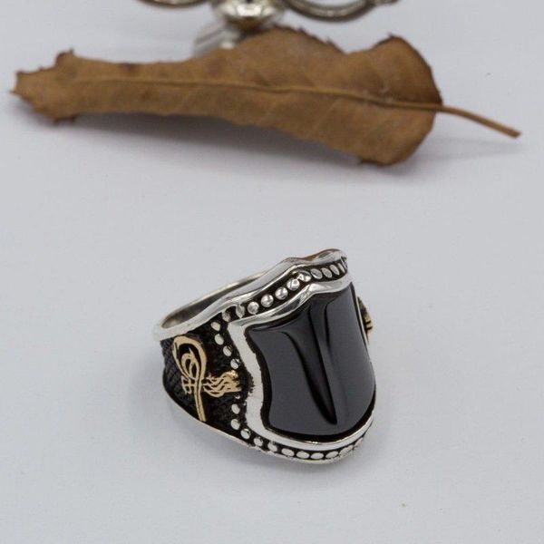 cluster rings 925 sterling black onyx stone tugra patterned silver ring fashion turkish premium quality handmade jawelery, Golden;silver
cluster rings 925 sterling black onyx stone tugra patterned silver ring fashion turkish premium quality handmade jawelery, Golden;silver