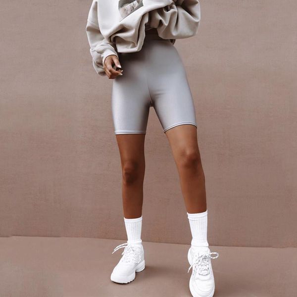high waist biker shorts running yoga shorts elastic waist fitness short leggings reflective shorts ladies sports wear gymzf191, Gray
high waist biker shorts running yoga shorts elastic waist fitness short leggings reflective shorts ladies sports wear gymzf191, Gray
